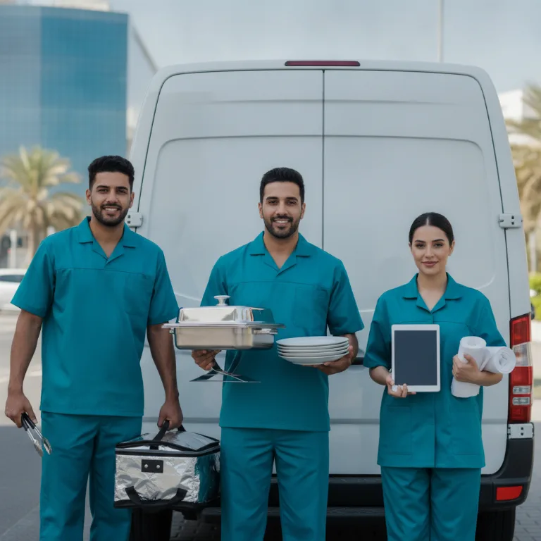 خدمات تموين الشركات فريق في مرسى دبي